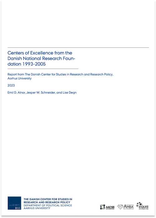 Front page of: Centers of Excellence from the Danish National Research Foundation 1993-2005