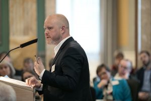 Bestyrelsesformand for Danmarks Frie Forskningsfond (DFF) David Dreyer Lassen, holder oplæg til DG's årsmøde 2019.,