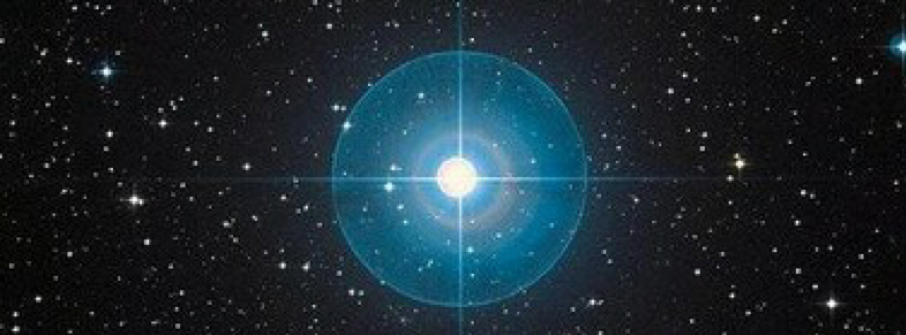 Billedet viser den kraftigt lysende delta Scuti-stjerne, der har lagt navn til den type stjerner, som det internationale studie har undersøgt.