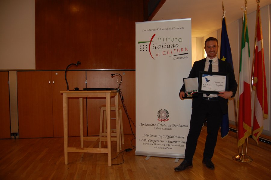 Emanuele E. Intagliata at the official award ceremony on October 8 2020.