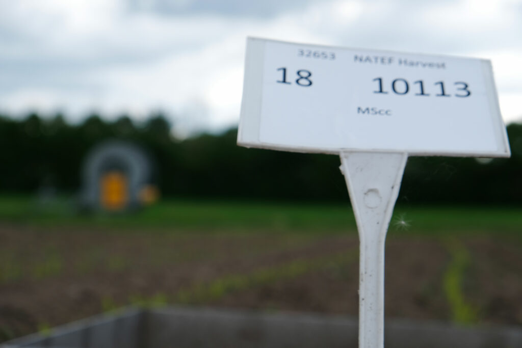Sign with number in a field